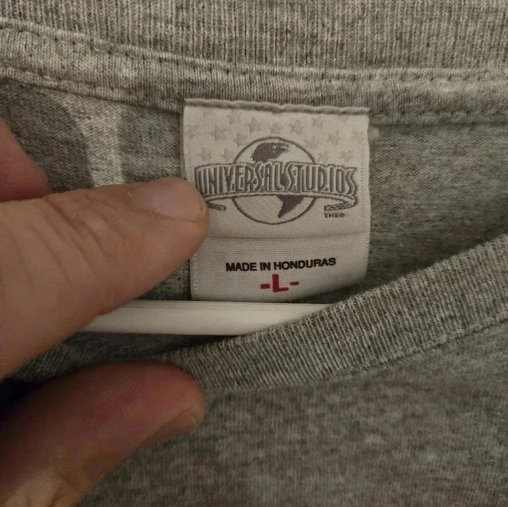 Vintage y2k 90s Universal Studios Hollywood T Shirt Mens Adult Large L Gray - Picture 3 of 7